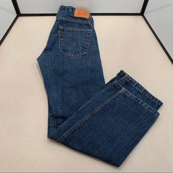 Levi's 27 x 27 550 Relaxed Mid Rise Blue Boys Size 14 Reg Denim Jeans - Picture 1 of 10